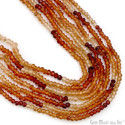 Copper Rutile Faceted Round Drilled Beads 2mm Waist Beads, Rondelle Bead Strand 13 Inch