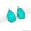 Turquoise Free Form Gold Plated Bezel Smooth Slab Slice Thick Gemstone Connector 27x17mm 1 Pair