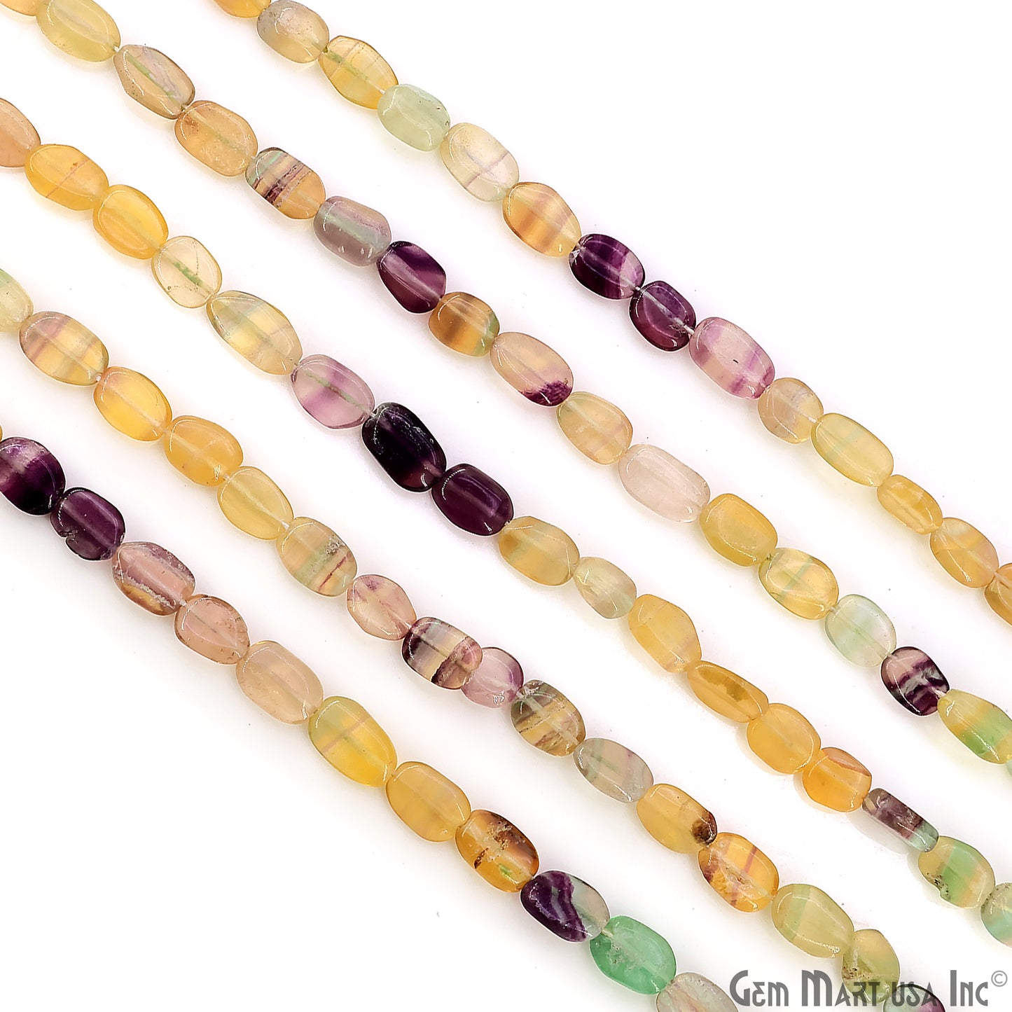 Fluorite Tumble Beads Free Form Drilled Beads 9-13X6-7mm Waist Beads, Rondelle Bead Strand 13 Inch