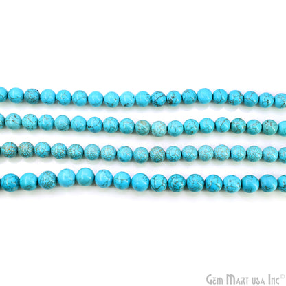 Turquoise Smooth Round Drilled Beads 11-12mm Waist Beads, Rondelle Bead Strand 16 Inch