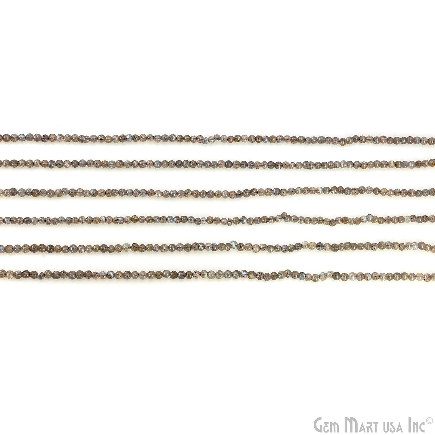 Labradorite Smooth Round Drilled Beads 3-4mm Waist Beads, Rondelle Bead Strand 14 Inch