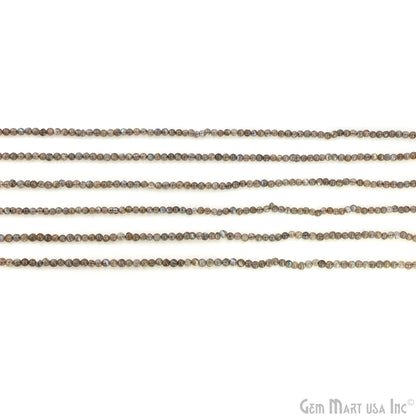 Labradorite Smooth Round Drilled Beads 3-4mm Waist Beads, Rondelle Bead Strand 14 Inch