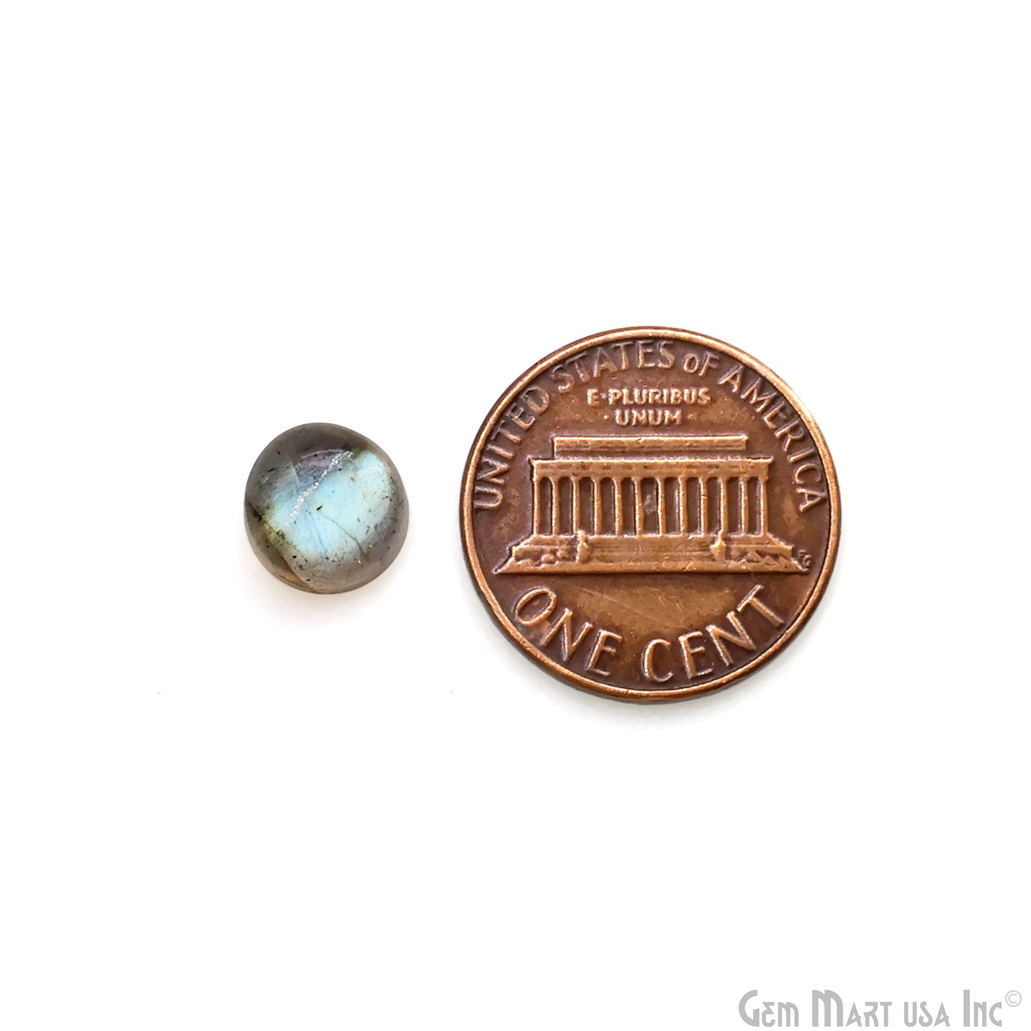 Labradorite Wholesale Gemstones, 100% Natural Semi-Precious Gems, Blue Flash Cabochon Loose Gems, 7mm, Round, 5PC Lot