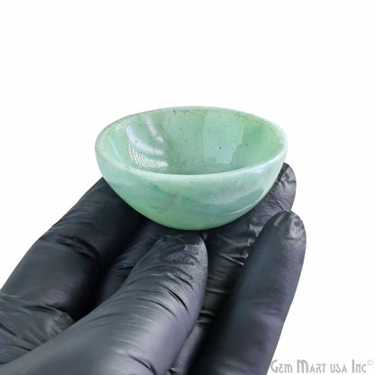 Natural Amazonite Mini Carved Gemstone Bowl Cup 2 inch