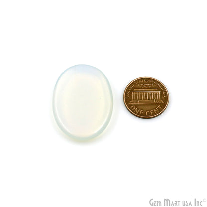 Opalite Oval Worry Stone - Natural Hand-Carved Thumb Gemstone