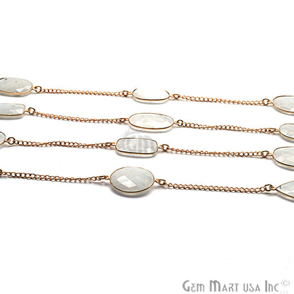 Rainbow 15mm Gold Plated Bezel Link Connector Chain - GemMartUSA (764197666863)