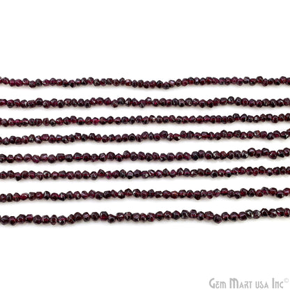 Rhodolite Faceted Round Drilled Beads 3-4mm Waist Beads, Rondelle Bead Strand 14 Inch