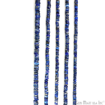 Lapis Smooth Round Drilled Beads 3-6mm Waist Beads, Rondelle Bead Strand 14 Inch