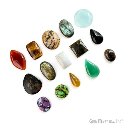 Multi Color Mix Shape Cabochon, Natural Multi Stone, 1-2 Inch Multi Healing Crystal for Jewelry Making