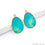 Turquoise Free Form Gold Plated Bezel Smooth Slab Slice Thick Gemstone Connector 27x17mm 1 Pair