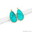 Turquoise Free Form Gold Plated Bezel Smooth Slab Slice Thick Gemstone Connector 26x13mm 1 Pair