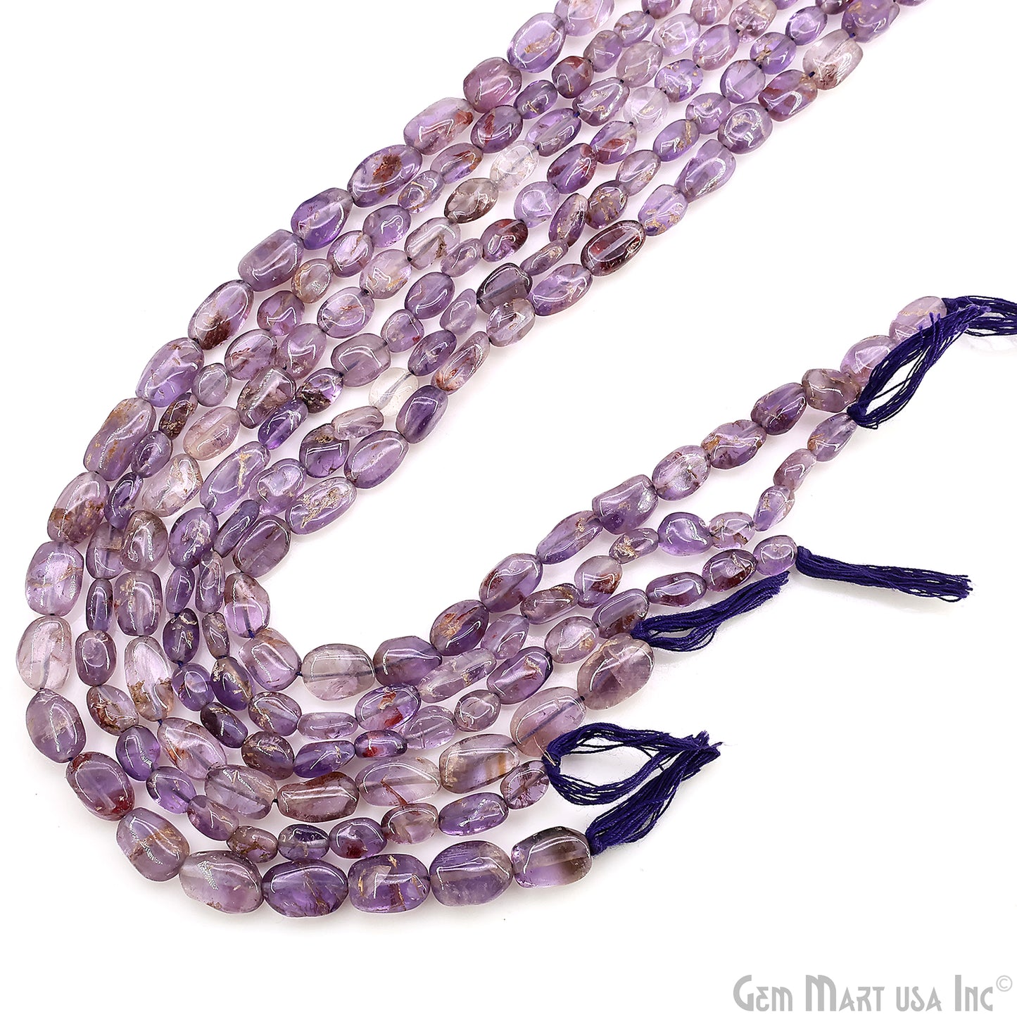 Amethyst Tumble Beads Free Form Drilled Beads 8X5mm Waist Beads, Rondelle Bead Strand 13 Inch