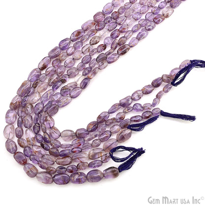Amethyst Tumble Beads Free Form Drilled Beads 8X5mm Waist Beads, Rondelle Bead Strand 13 Inch