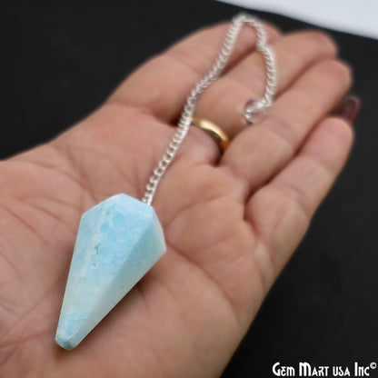 Healing Dowsing Pendulum Pendant & Silver Plated Chain (Pick  Your Gemstone)