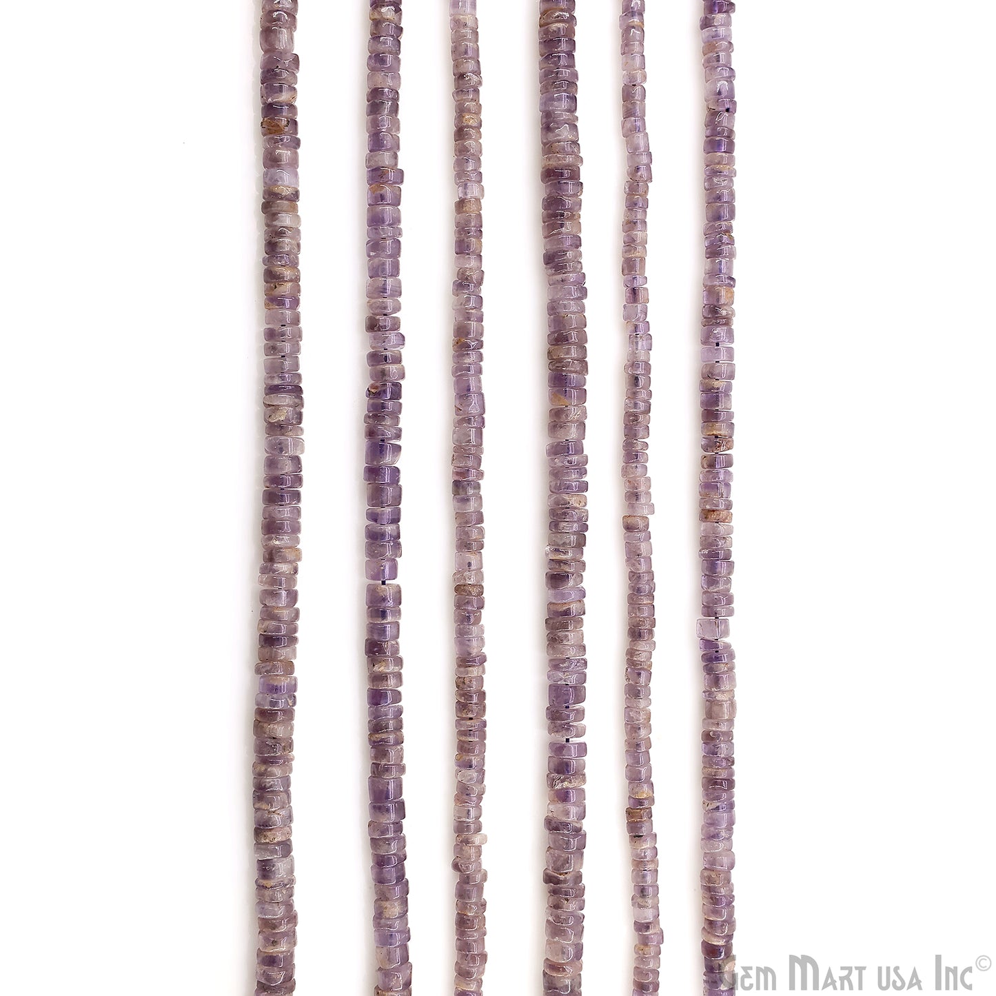 Amethyst Smooth Round Drilled Beads 3-6mm Waist Beads, Rondelle Bead Strand 14 Inch