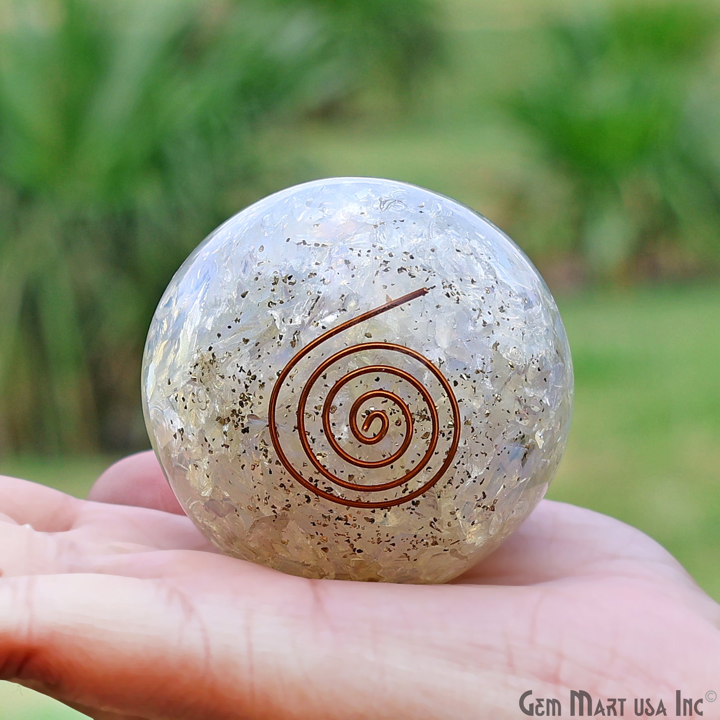 Opalite Healing Gemstone Sphere 2" - Reiki Meditation Ball, Chakra Balancing, Orgone Energy, Spiritual Healing, Home Decor