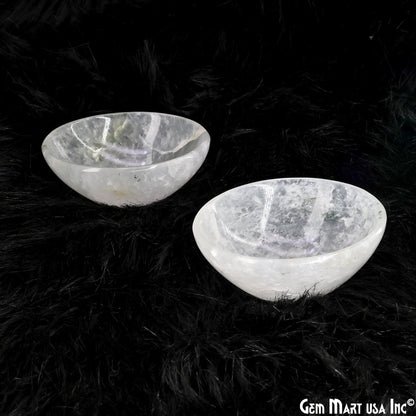 Natural Gemstone Mini Carved Gemstone Bowl Cup 2 inch
