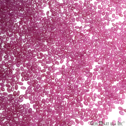 Ruby Wholesale Gemstones, 100% Natural Precious Gems, Pink Faceted Loose Gems, 5x3mm, Oval, 5 Carats