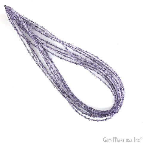 Purple Herkimer Diamond Crystal 2-3mm Free Form Uncut Beads 16" Strand