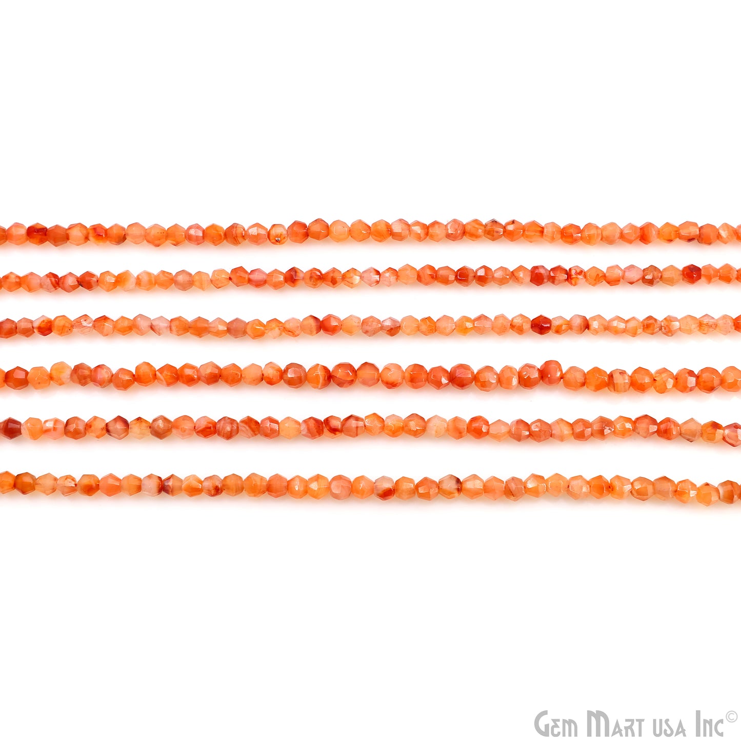 Shaded Carnelian Faceted Round Drilled Beads 5-7mm Waist Beads, Rondelle Bead Strand 13 Inch