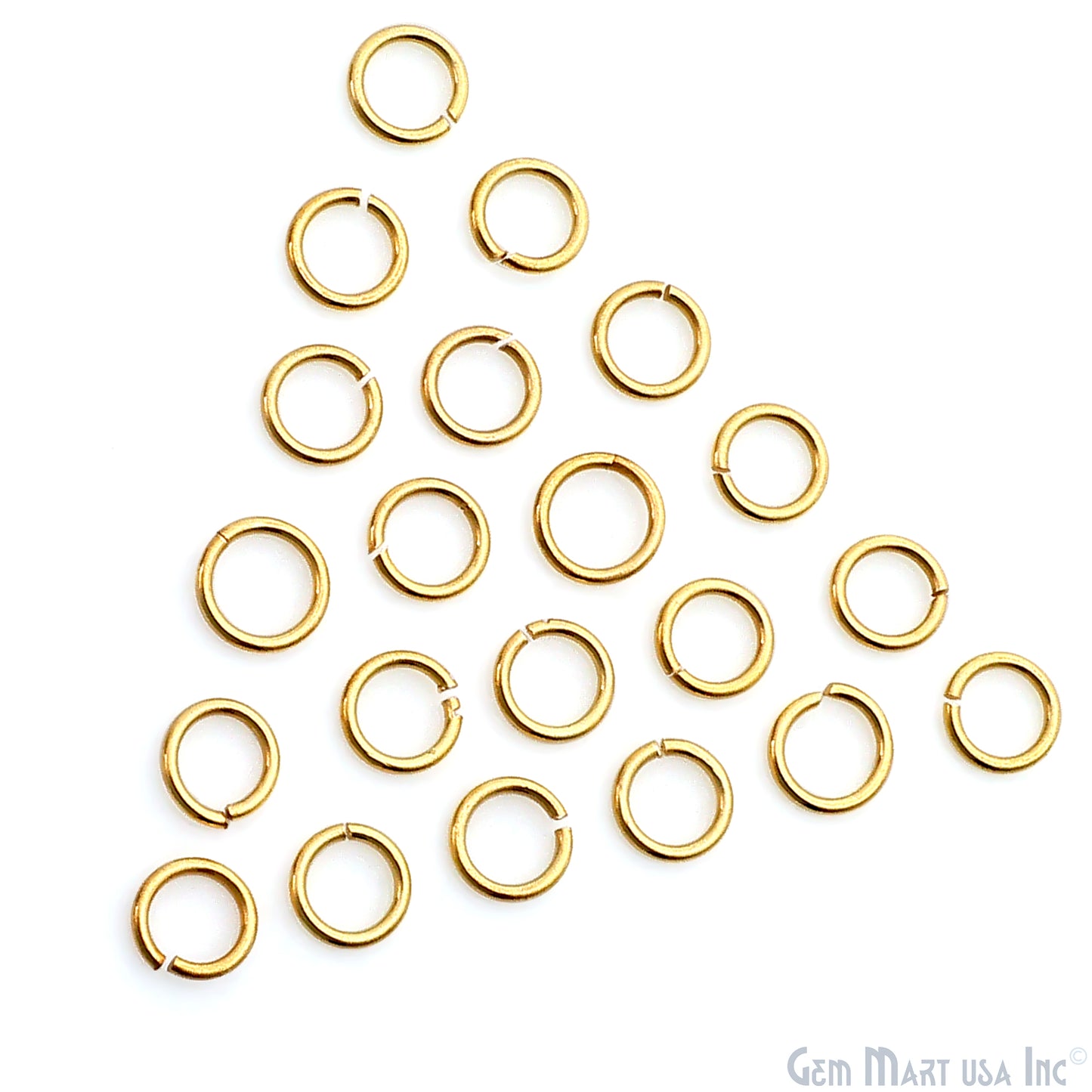 10pc Lot Open Jump Rings 5mm Gold Plated Finding Jewelry Charm