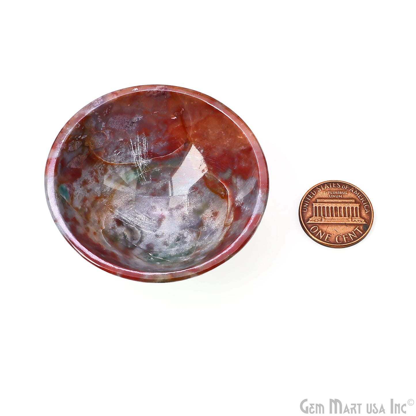 Natural Fancy Agate Mini Carved Gemstone Bowl Cup 2 inch