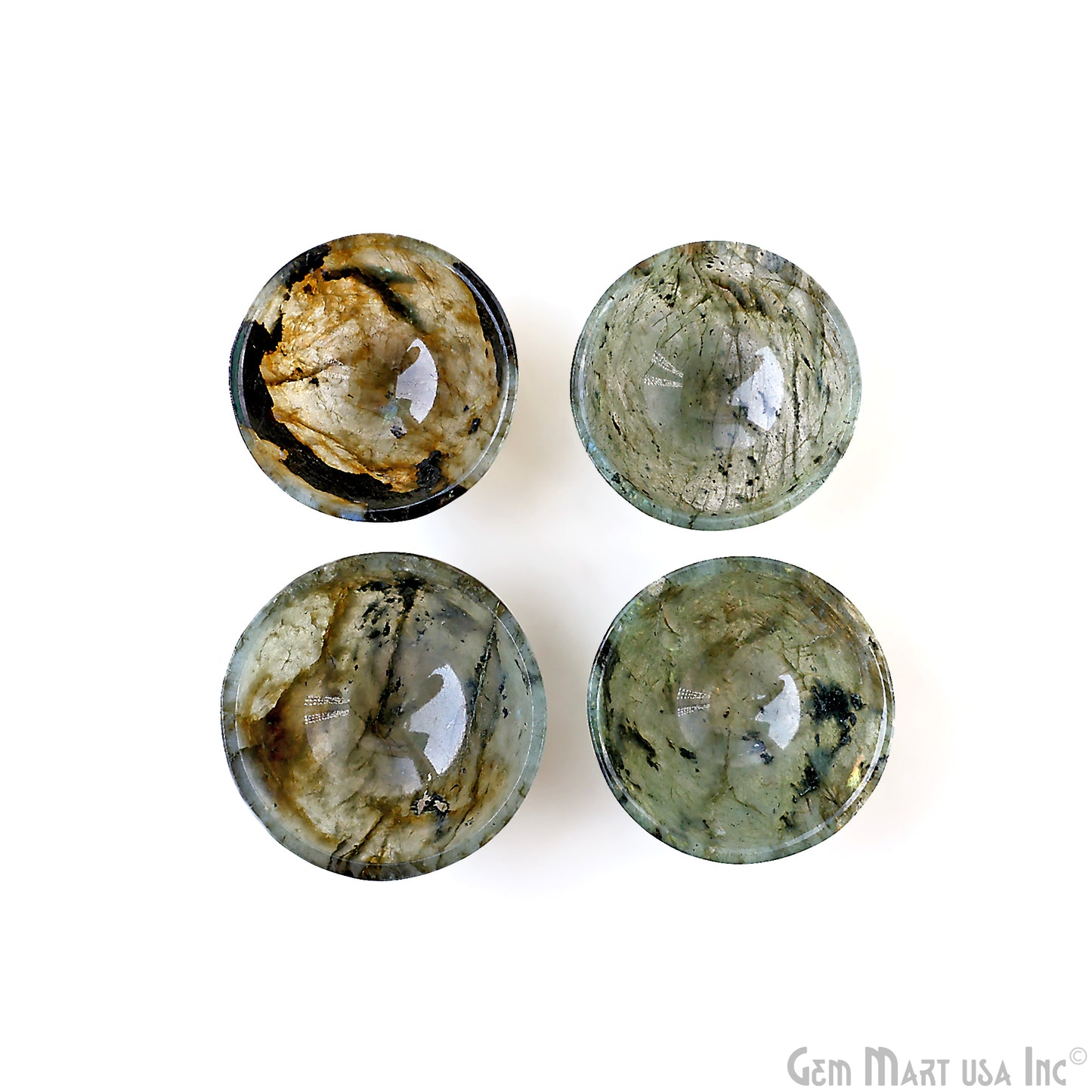 Natural Labradorite Mini Carved Gemstone Bowl Cup 2 inch