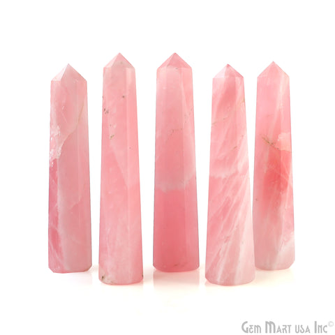 Rose Quartz Gemstone Jumbo Tower Crystal Tower Obelisk Healing Meditation Gemstones 4-5 Inch (Copy)