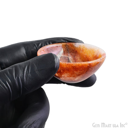 Natural Sunstone Mini Carved Gemstone Bowl Cup 2 inch