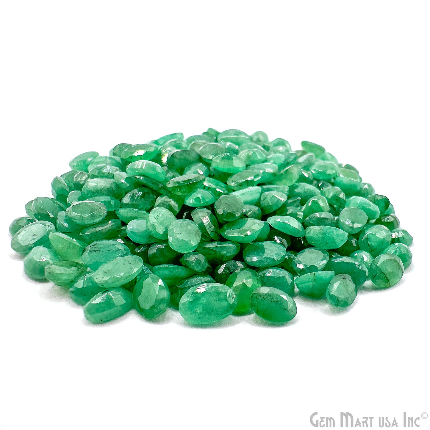 Emerald Wholesale Gemstones, 100% Natural Precious Gems, Green Faceted Loose Gems, 6x4mm, Oval, 5 Carats