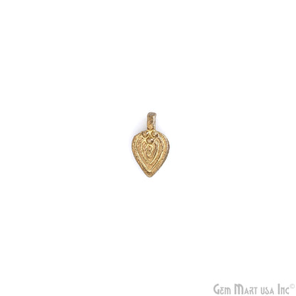 Authentic Antique Brass Teardrop Vintage Charms, Gold Plated Tribal Pendant, Earring, Dangle Leaf Charm, Custom gift for her, mom