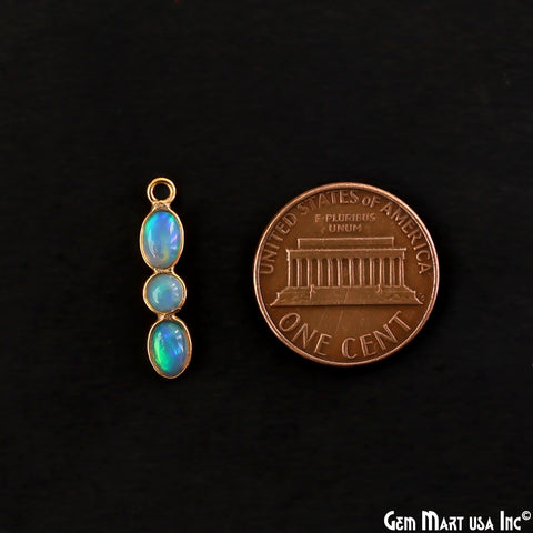 DIY Ethiopian Opal October Birthstone 20x4mm Chandelier Finding Component (Pick Plating) (13093)