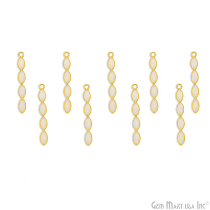 DIY White Agate Gold Plated 29x4mm Line Chandelier Finding Component