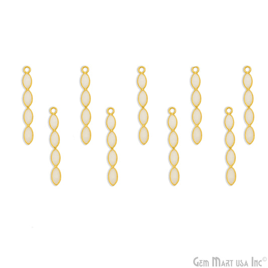 DIY White Agate Gold Plated 29x4mm Line Chandelier Finding Component