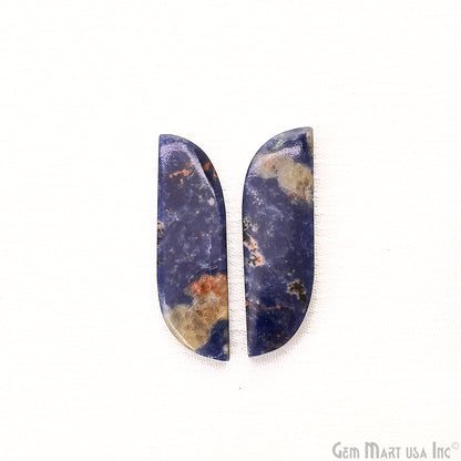 Sodalite Free Form 34x10mm Loose Gemstone For Earring Pair