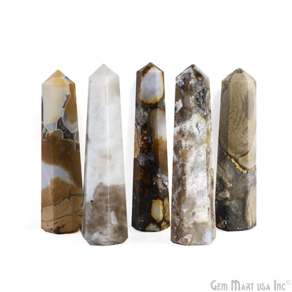 Gemstone Jumbo Tower Crystal Tower Obelisk Healing Meditation Gemstones 2-3 Inch