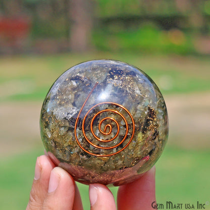 Labradorite Healing Gemstone Sphere 2" - Reiki Meditation Ball, Chakra Balancing, Orgone Energy, Spiritual Healing, Home Decor