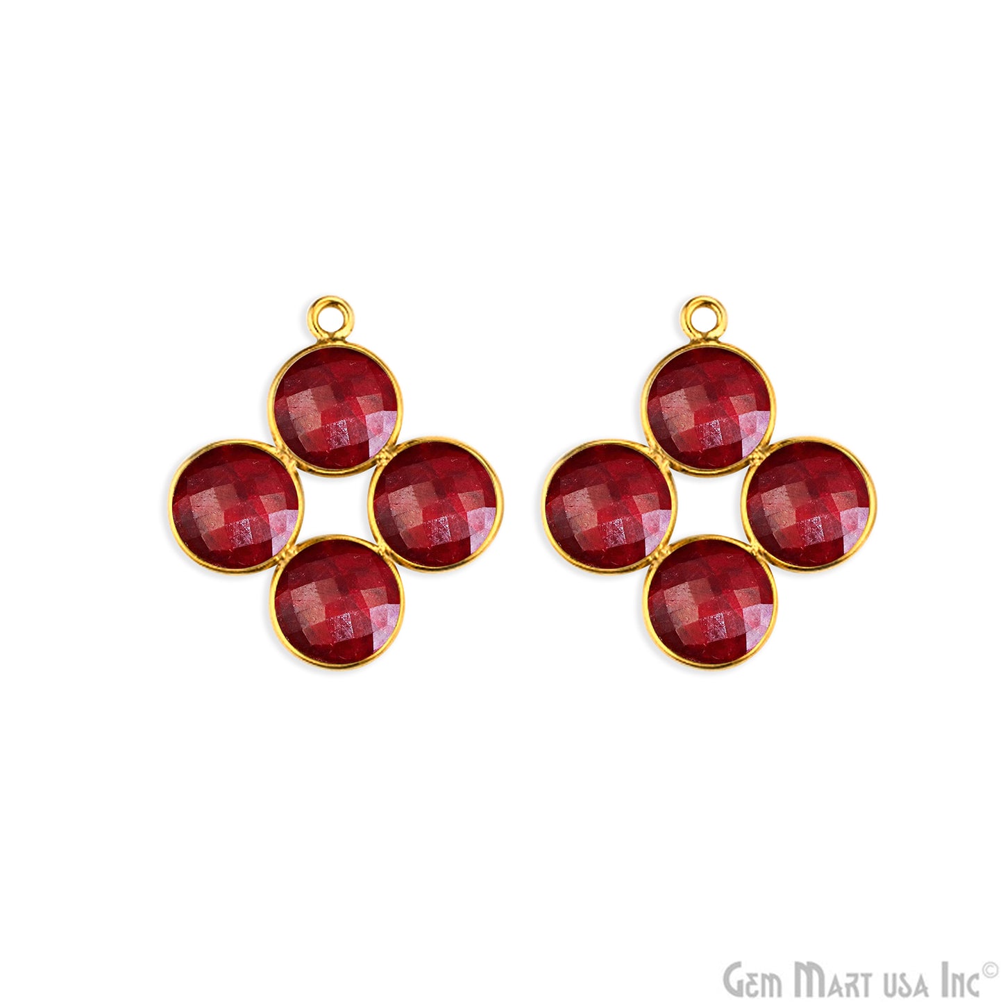 DIY Square 27x25mm Gold Plated Single Bail Connector Component 1pc