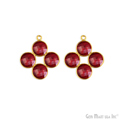 DIY Square 27x25mm Gold Plated Single Bail Connector Component 1pc