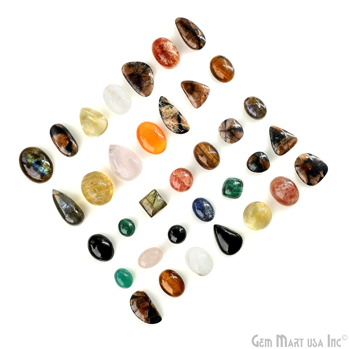 Multi Color Mix Shape Cabochon, Natural Multi Stone, 0.50-1 Inch Multi Healing Crystal for Jewelry Making