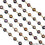 Golden Pearl Cabochon Beads 6-7mm Gold Plated Gemstone Rosary Chain