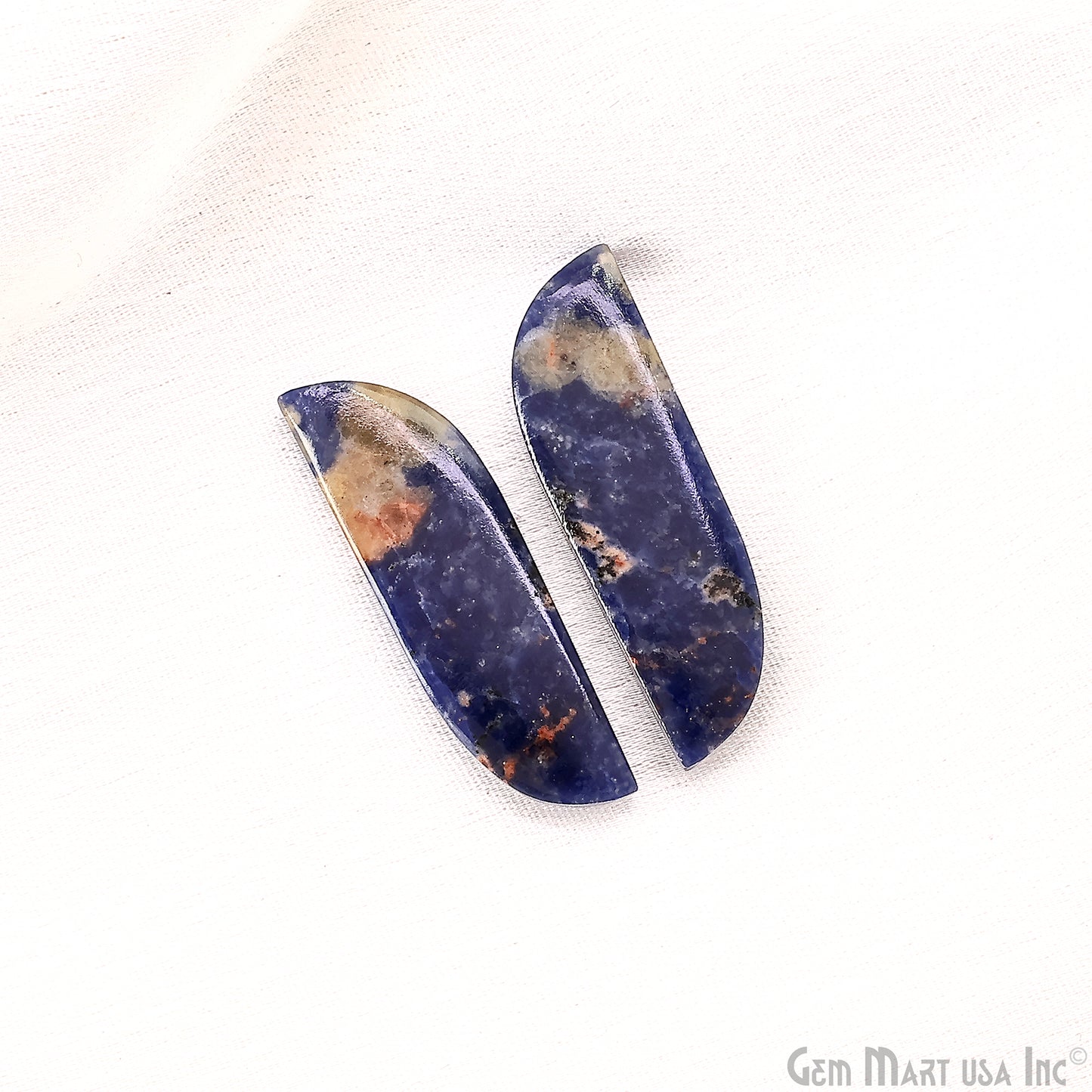 Sodalite Free Form 34x10mm Loose Gemstone For Earring Pair