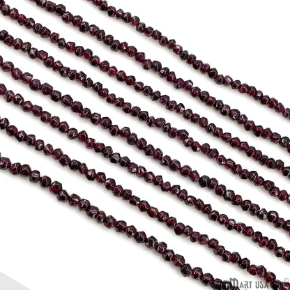 Rhodolite Faceted Round Drilled Beads 3-4mm Waist Beads, Rondelle Bead Strand 14 Inch
