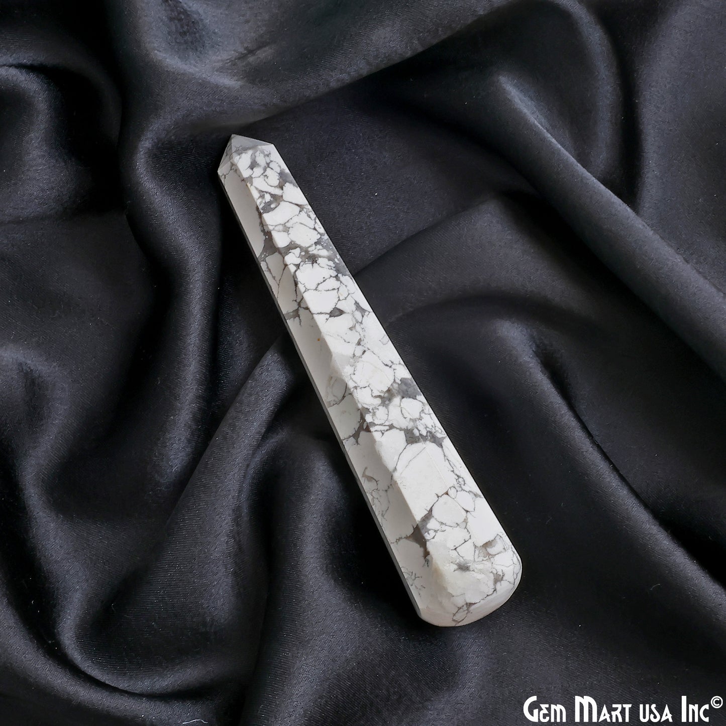 Howlite Gemstone Jumbo Tower Crystal Tower Obelisk Healing Meditation Gemstones 4-5 Inch