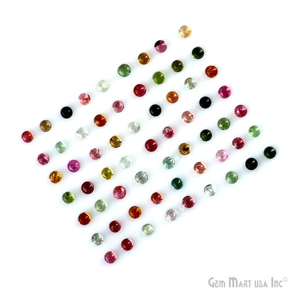 Multi Tourmaline Round Cabochon, 3mm, 5 Carats, 100% Natural Cabochon Loose Gems, Wholesale Gemstones