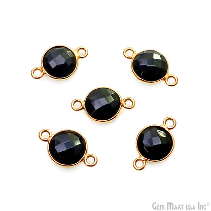 Round 8mm Gold Plated Double Bail Gemstone Connectors