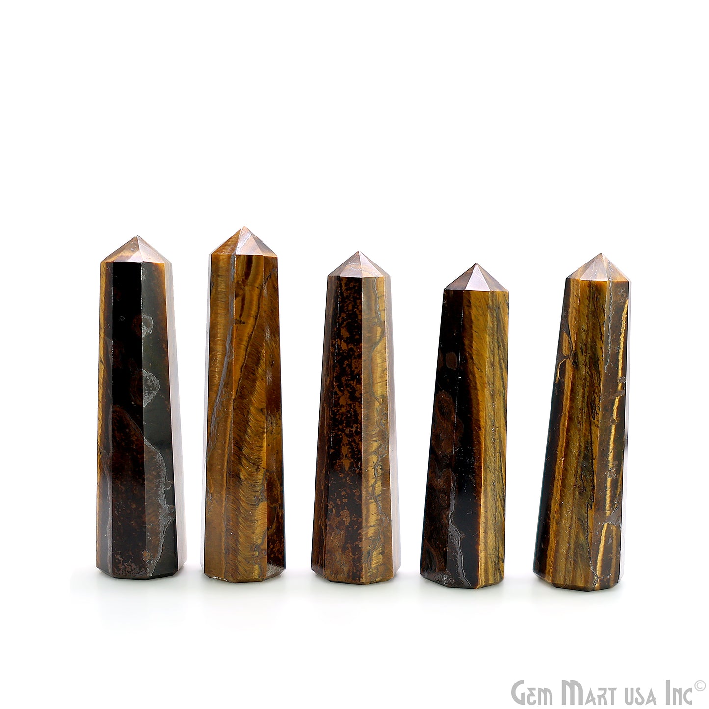 Tiger Eye Gemstone Jumbo Tower Crystal Tower Obelisk Healing Meditation Gemstones 2-3 Inch
