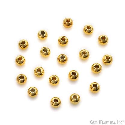 5pc Lot Bead Finding 4mm Round Ball Jewelry Making Charm (Pick Your Plating)