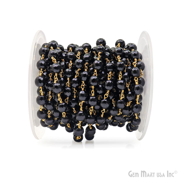 Black Jade Faceted Beads...