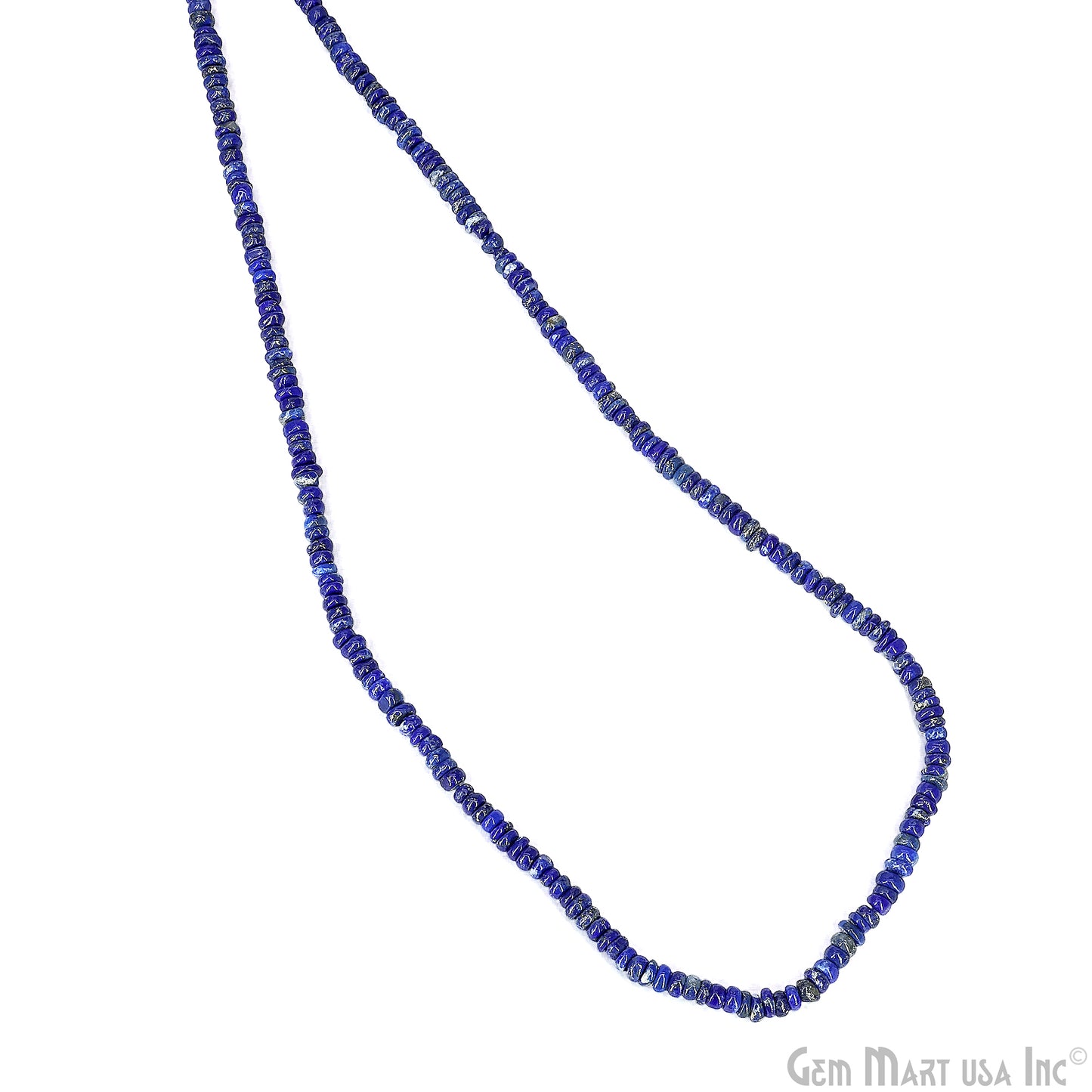 Lapis Rondelle Beads, 17 Inch Gemstone Strands, Drilled Strung Nugget Beads, Faceted Round, 3mm